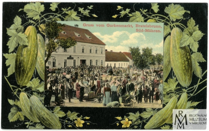 Bratelsbrunn pohlednice, nedatováno, zdroj: Regionální muzeum v Mikulově
