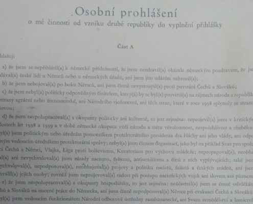 Přihláška str. 3, část 1 - Ludvík Fojtík - Svaz osvobozených politických vězňů v Praze, Ludvík Fojtík, zdroj: Národní archiv České republiky (NAČR)