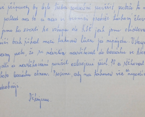 Anonymní podání na Ludvíka Fojtíka, 2. část, rok 1982 – zdroj: Vojenský historický archiv