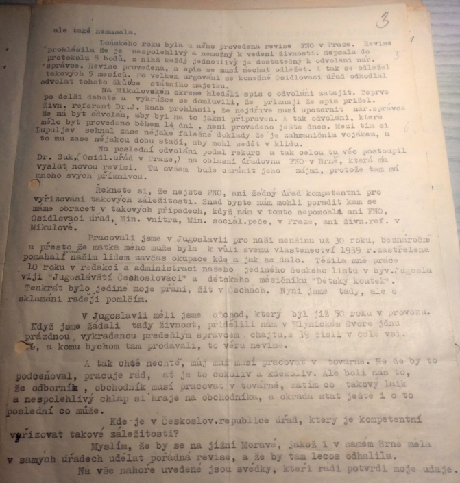 Lída Košinová posílá dopis Čs. rozhlasu, stěžuje si na: Dobroslav Lupuljev - strana 2. zdroj: Archiv bezpečnostních složek