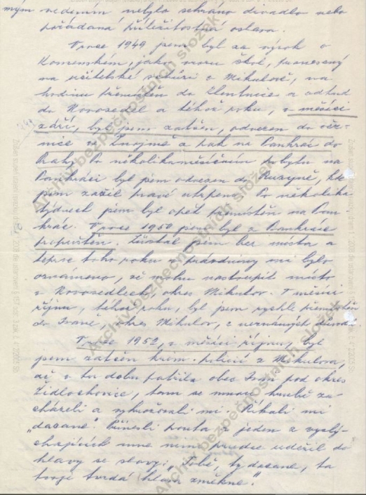 Karel Fišer, žádost o odškodnění (1969), strana 2, zdroj: Archiv bezpečnostních složek