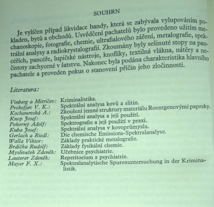 Náhodně zvolená stránka z knižnice SNB o lupiči pokladen od autora kpt. Augustina Krejčího, zdroj: foto autor článku
